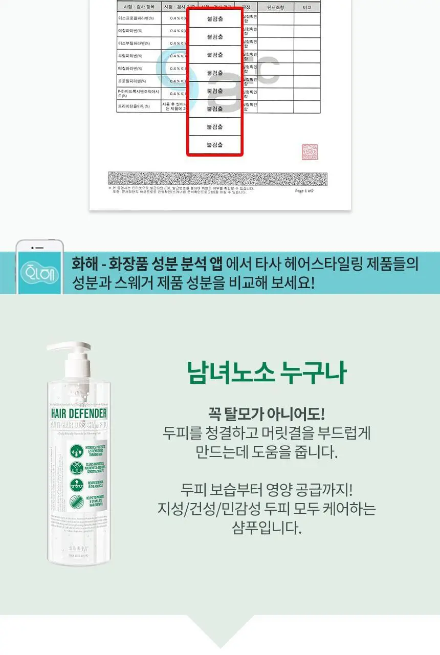 스웨거 헤어 디펜더 안티헤어로스 샴푸 490ml [탈모증상완화] 상세페이지 23